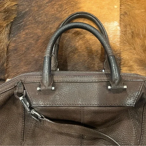 Alexander Wang Dark Brown Nubuck Leather Emile Satchel - Picture 7 of 10